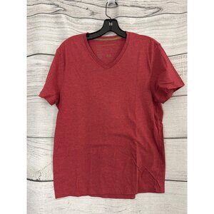 Mens Banana Republic Red V-Neck Soft Wash Tee Shirt Size M